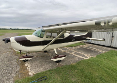 1958 Cessna 175 for sale, side 3/4 front view.